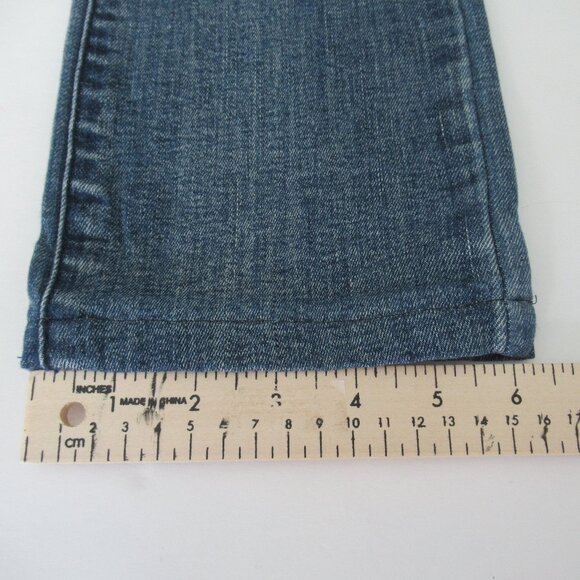ELAN Womens Straight Jeans Semi Distressed, Stretch, Mid Rise, Sz Small - Picture 12 of 14